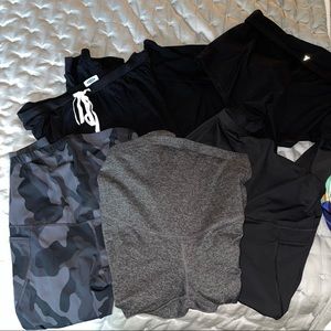 Bundle of 7 pairs of Old Navy active maternity pants